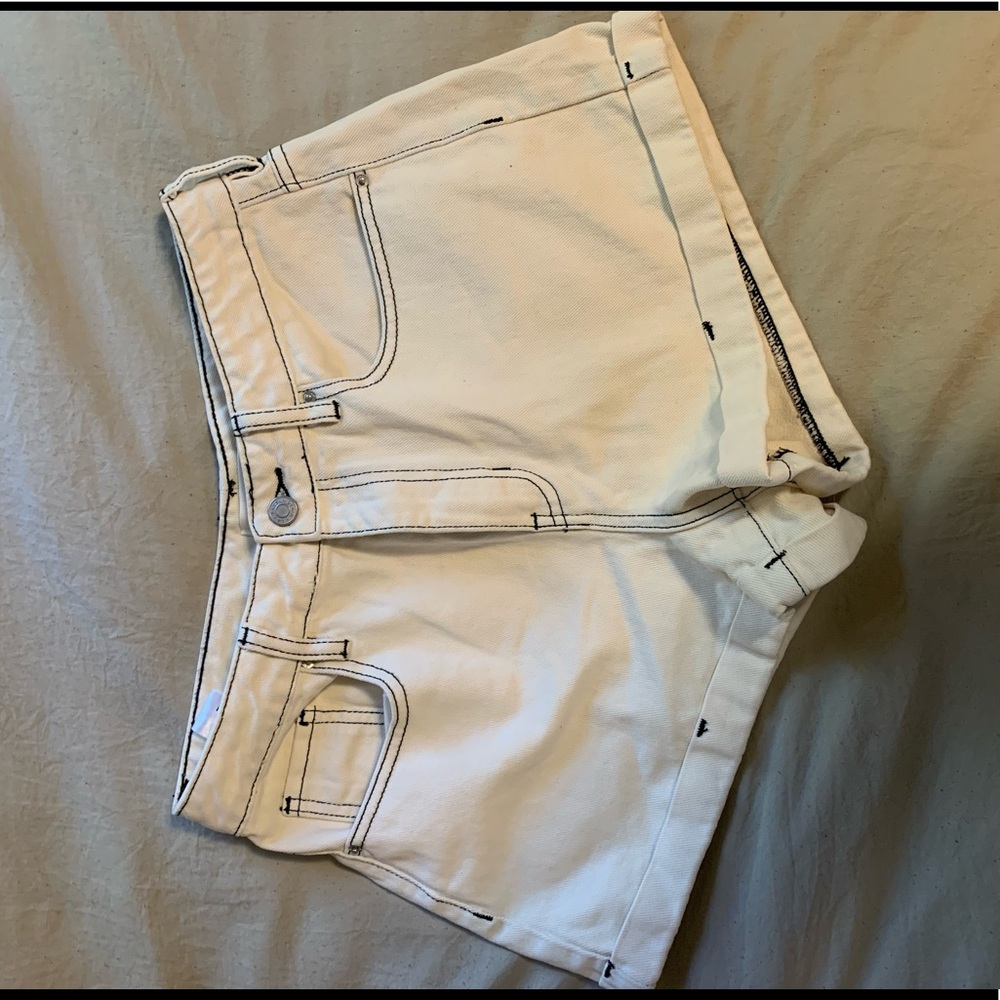 Pacsun jean shorts white